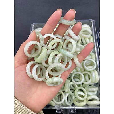 Natural New Jade Finger Rings WG8089A-23-1