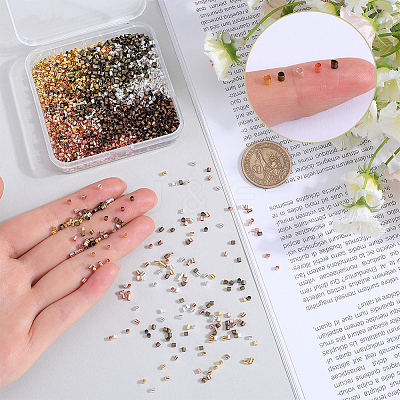 3000Pcs 5 Colors Brass Crimp Beads KK-SP0001-86-1