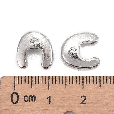 Letter Slider Beads for Watch Band Bracelet Making ALRI-O012-U-NR-1