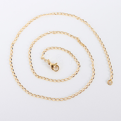 304 Stainless Steel Chain Necklaces MAK-N016-11G-1