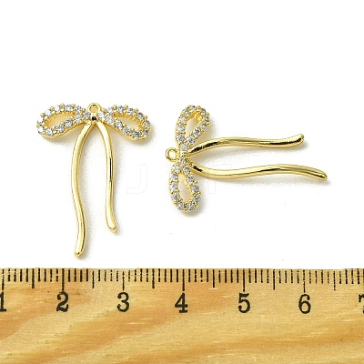 Brass Micro Pave Cubic Zirconia Pendants X-FIND-Z035-05G-1