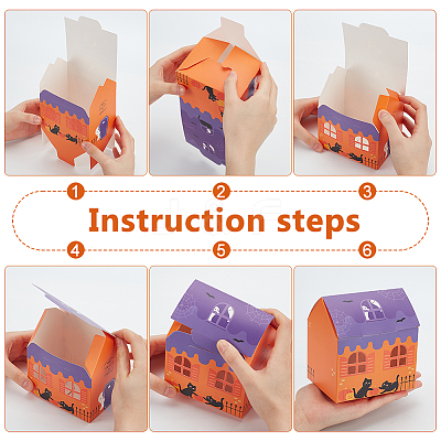 Halloween Theme Paper Boxes CON-WH0088-96-1
