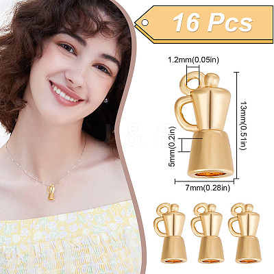 16Pcs Brass Charms KK-GO0001-51-1