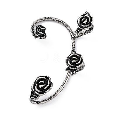316 Surgical Stainless Steel Cuff Earrings EJEW-E300-25AS-01-1