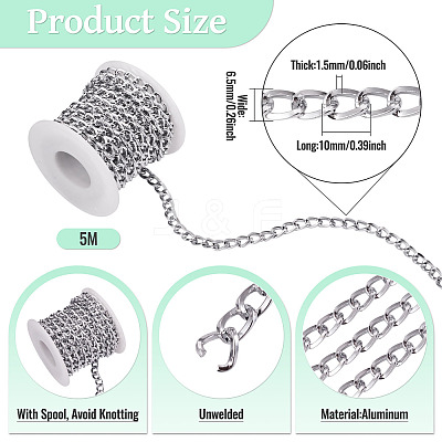 5M Aluminium Curb Chains CHA-TA0001-34P-1