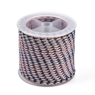 11M Polyester Braided Cord with Cotton Core & Metallic Thread OCOR-Z006-01-04-1