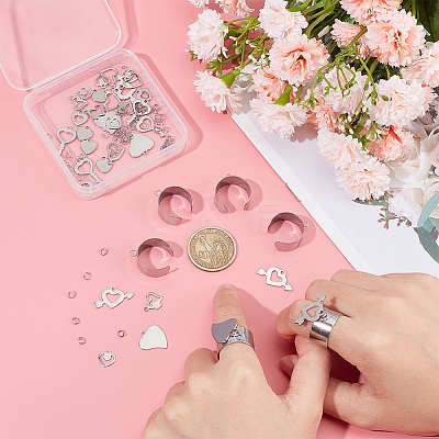 DIY Charm Cuff Ring Making Kit STAS-UN0051-39-1