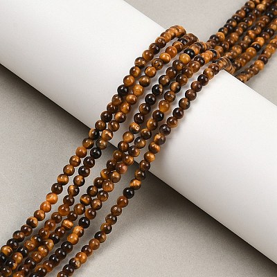 Natural Tiger Eye Beads Strands G-J303-11-3mm-1