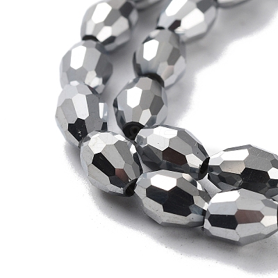 Electroplate Glass Beads Strands GC881Y-2-1