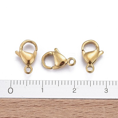 Ion Plating(IP) 316L Surgical Stainless Steel Lobster Claw Clasps STAS-H353-C-02G-A-1