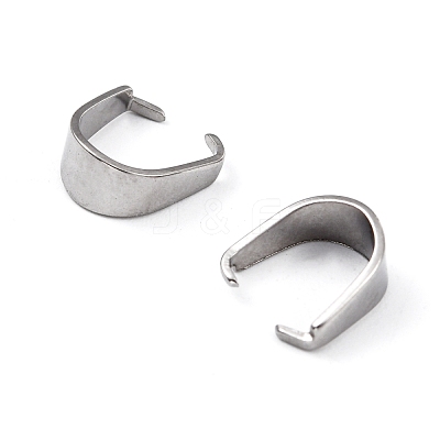 Tarnish Resistant 304 Stainless Steel Snap on Bails X-STAS-R048-9x7mm-1
