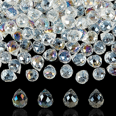 150Pcs Transparent Glass Beads GLAA-HY0001-33-1