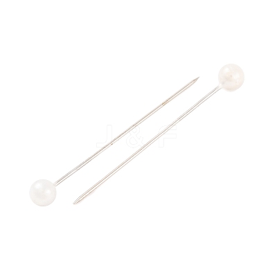 White Color Platinum Plated Ball Head Pins X-NEED-D002-1-1