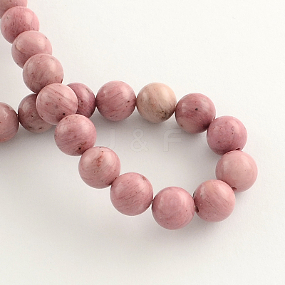 Natural Rhodonite Beads Strands G-R257-8mm-1