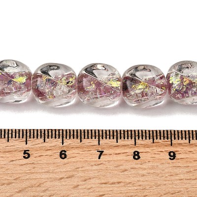 Handmade Foil Lampwork Beads Strands FOIL-C002-01I-1