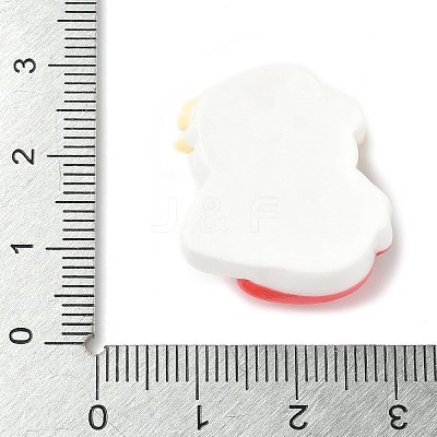 Strawberry Bear Theme Opaque Resin Cabochons CRES-D301-01E-1
