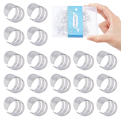 100Pcs Unisex 304 Stainless Steel Ear Cuff Findings with Hole FIND-DC0001-14-1