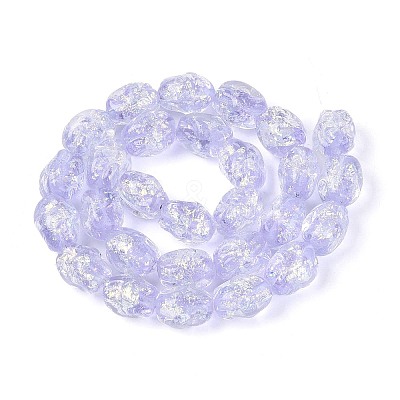 Handmade Foil Glass Beads Strands FOIL-N033-02D-1