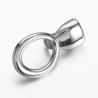 Non-Tarnish 304 Stainless Steel Hook Clasps STAS-E133-092P-1