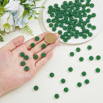 100Pcs Spray Painted Glass Beads GLAA-DC0001-50-1