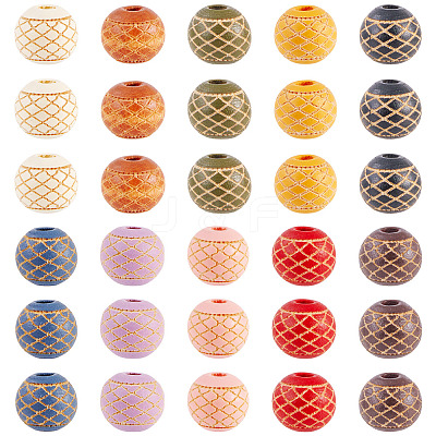 60Pcs Wood Beads WOOD-TA0002-79B-1