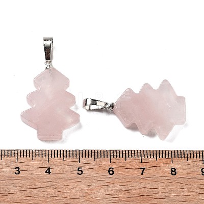 Natural Rose Quartz Pendants G-A203-01J-P-1