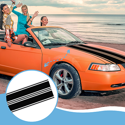 Paper Car Hood Cover Sticker DIY-WH0019-78-1