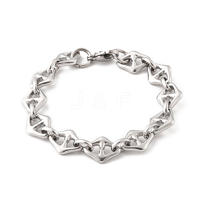 304 Stainless Steel Mariner Link Chain Bracelets for Women BJEW-F488-02P-1