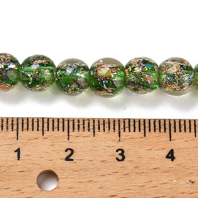 Handmade Dichroic Foil Glass Beads Strands DICH-U001-02B-1