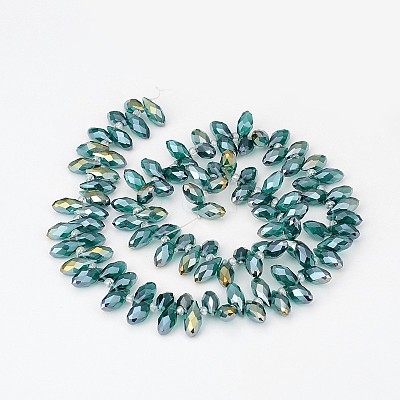 Electroplate Glass Beads Strands EGLA-J068-AB03-1