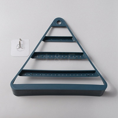 Triangle Plastic Jewelry Display Frame ODIS-WH0001-32A-1