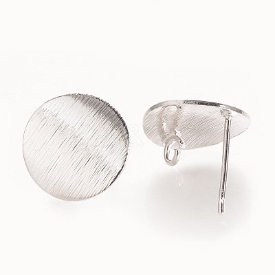 Brass Ear Stud Findings X-KK-S336-15P-1