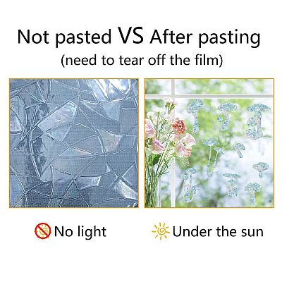 Waterproof PVC Colored Laser Stained Window Film Adhesive Stickers DIY-WH0256-067-1