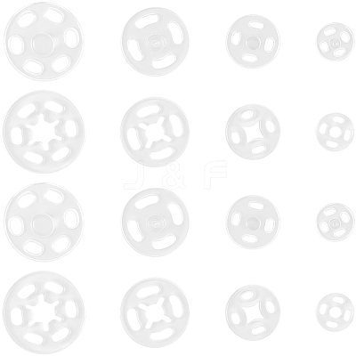80Sets 4 Styles Resin Snap Buttons FIND-CY0001-44-1
