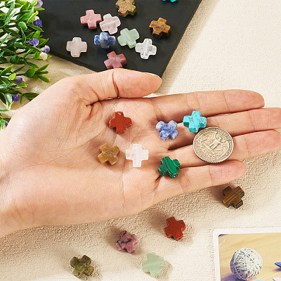 22Pcs 11 Styles Natural & Synthetic Mixed Gemstone Beads G-TA0002-52-1