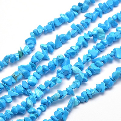 Synthetic Turquoise Chip Bead Strands X-G-M205-54-1
