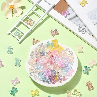 100Pcs Electroplate Transparent Glass Bead EGLA-CJ0001-21-1