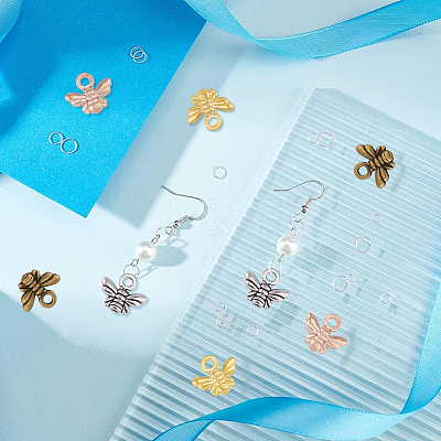 200PCS 4Colors Tibetan Style Charms TIBEP-DC0001-04-1