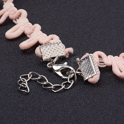 Cloth Gothic Choker Necklaces NJEW-E085-29C-1