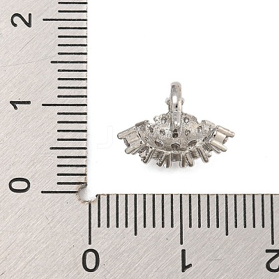 Rack Plating Brass Micro Pave Clear Cubic Zirconia Peg Bails KK-F876-24P-02-1