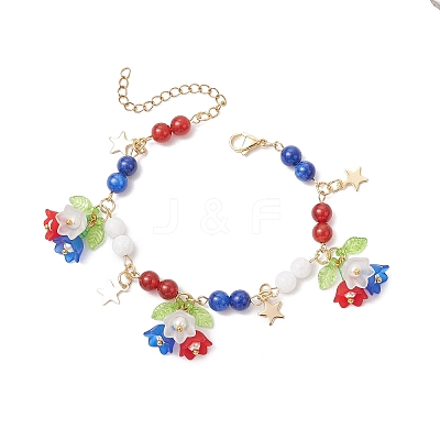 Acrylic Charm Bracelets for Women BJEW-MZ00181-1