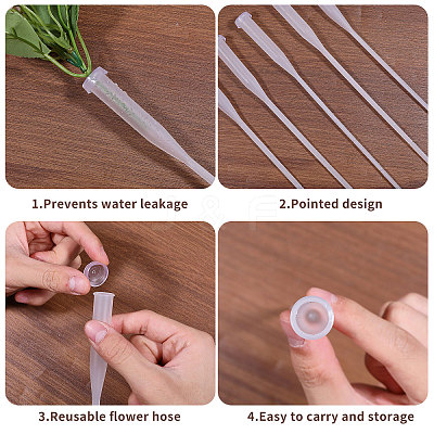 50Pcs PP Plastic Flower Water Tubes AJEW-GL0002-97A-1