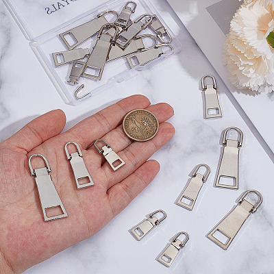 18Pcs 3 Styles Alloy Zipper Pull Tabs FIND-CY0001-83P-1