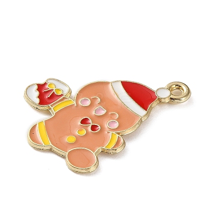 Christmas Theme Alloy Enamel Pendants ENAM-K074-03D-1