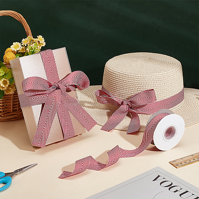 9M Polycotton(Polyester Cotton) Herringbone Ribbon OCOR-WH0093-08A-1