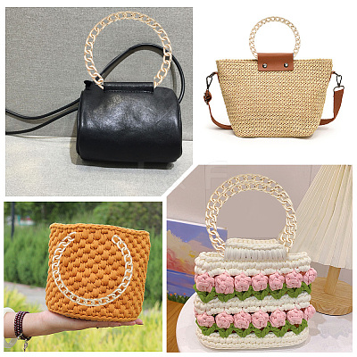 4Pcs Alloy Curb Chain Bag Handles FIND-BBC0004-22-1
