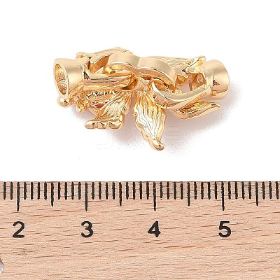 Brass and Enamel Fold Over Clasps KK-B100-046G-1