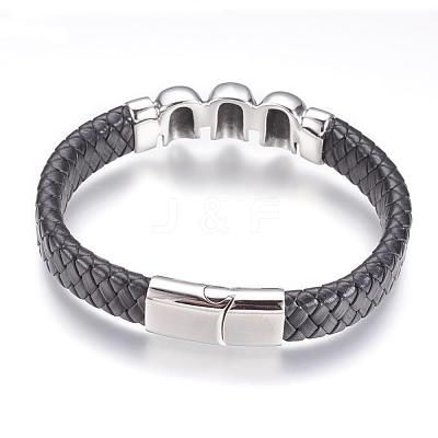 Leather Cord Bracelets BJEW-F274-23AS-1