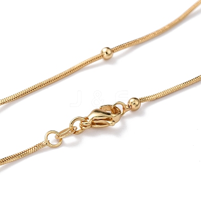 Brass Snake Chain Necklaces X-NJEW-I247-05G-1