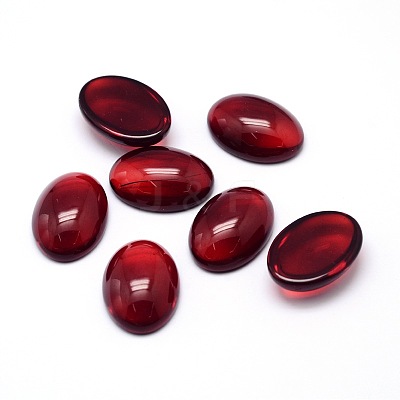 K9 Glass Cabochons Oval Flat Back Cabochons GGLA-L002D-01-1
